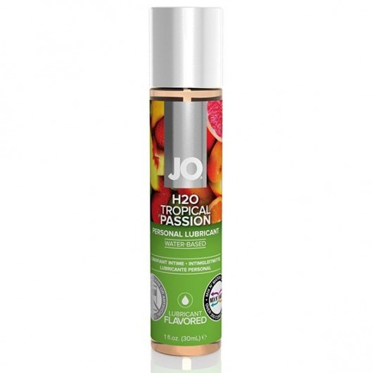 Смазка с ароматом тропических фруктов JO Flavored Tropical Passion - 30 мл. - System JO - купить с доставкой в Камышине