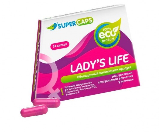 Возбуждающие капсулы Ladys Life - 14 капсул (0,35 гр.) - SuperCaps - купить с доставкой в Камышине