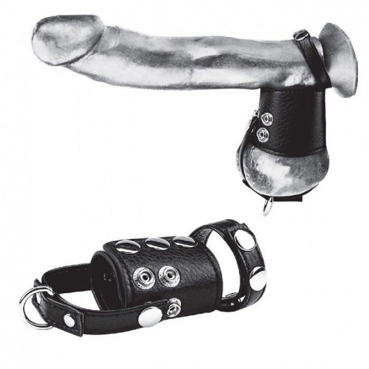 Кольцо на член и мошонку Cock Ring With 2  Ball Stretcher And Optional Weight Ring - BlueLine - в Камышине купить с доставкой