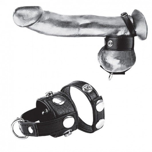 Утяжка для мошонки и пениса Cock Ring With 1  Ball Stretcher And Optional Weight Ring - BlueLine - купить с доставкой в Камышине