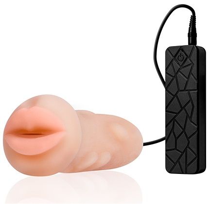 Мастурбатор-ротик с вибрацией REALSTUFF VIBRATING MASTURBATOR MOUTH - Dream Toys - в Камышине купить с доставкой