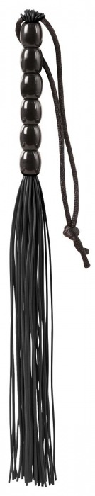 Чёрная мини-плеть из резины Rubber Mini Whip - 22 см. - Blush Novelties - купить с доставкой в Камышине