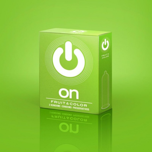 Цветные ароматизированные презервативы ON) Fruit   Color - 3 шт. - ON) - купить с доставкой в Камышине