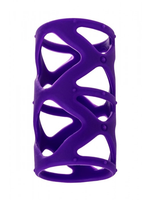 Фиолетовая насадка-сетка на пенис - 7,5 см. - A-toys - в Камышине купить с доставкой