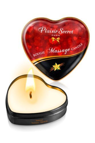 Массажная свеча с ароматом ванили Bougie Massage Candle - 35 мл. - Plaisir Secret - купить с доставкой в Камышине