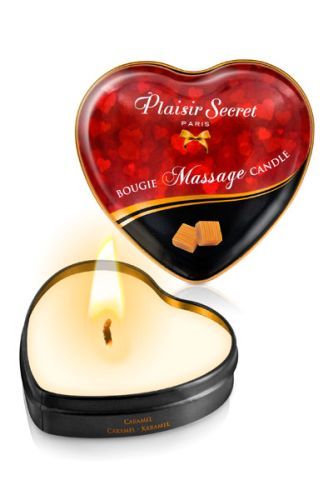 Массажная свеча с ароматом карамели Bougie Massage Candle - 35 мл. - Plaisir Secret - купить с доставкой в Камышине