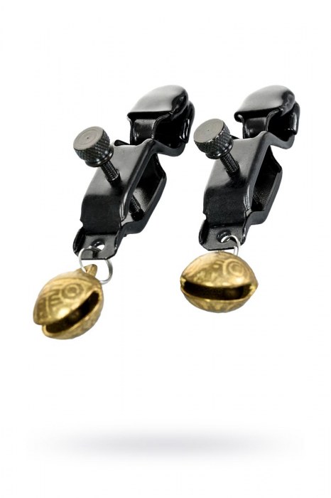 Черно-золотистые зажимы для сосков TOYFA Theatre - ToyFa - купить с доставкой в Камышине