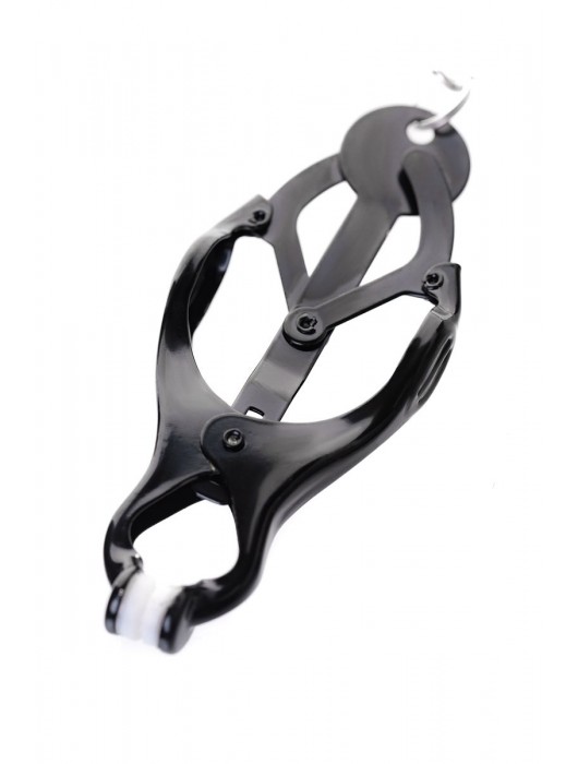 Черно-серебристые зажимы для сосков с кольцом для пениса TOYFA Metal - ToyFa - купить с доставкой в Камышине