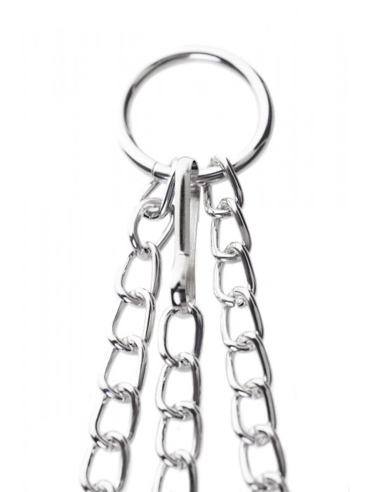 Черно-серебристые зажимы для сосков с кольцом для пениса TOYFA Metal - ToyFa - купить с доставкой в Камышине