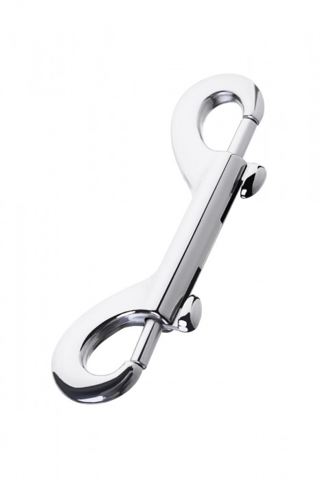 Серебристый двухсторонний карабин TOYFA Metal - ToyFa - купить с доставкой в Камышине