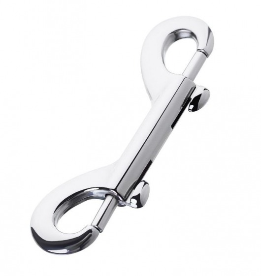 Серебристый двухсторонний карабин TOYFA Metal - ToyFa - купить с доставкой в Камышине
