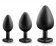 Набор черных анальных пробок с красным кристаллом-сердечком Bling Plugs Training Kit - Blush Novelties - купить с доставкой в Камышине