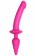 Ярко-розовый двусторонний фаллоимитатор Switch Plug-In Semi-Realistic Size L - Strap-on-me