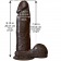 Коричневый фаллоимитатор The Realistic Cock 8” with Removable Vac-U-Lock Suction Cup - 20,57 см. - Doc Johnson