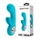 Бирюзовый вибратор Chris с клиторальным отростком - 15,4 см. - Baile купить в Камышине с доставкой в Orgasmix.ru Бирюзовый вибратор Chris с клиторальным отростком - 15,4 см. - Baile